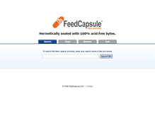 Tablet Screenshot of feedcapsule.com